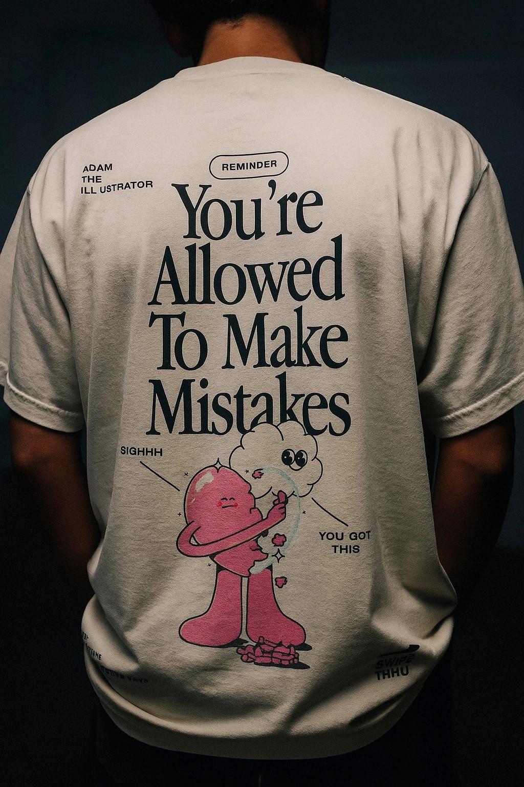 Motivational Graphic T-Shirt – Beige